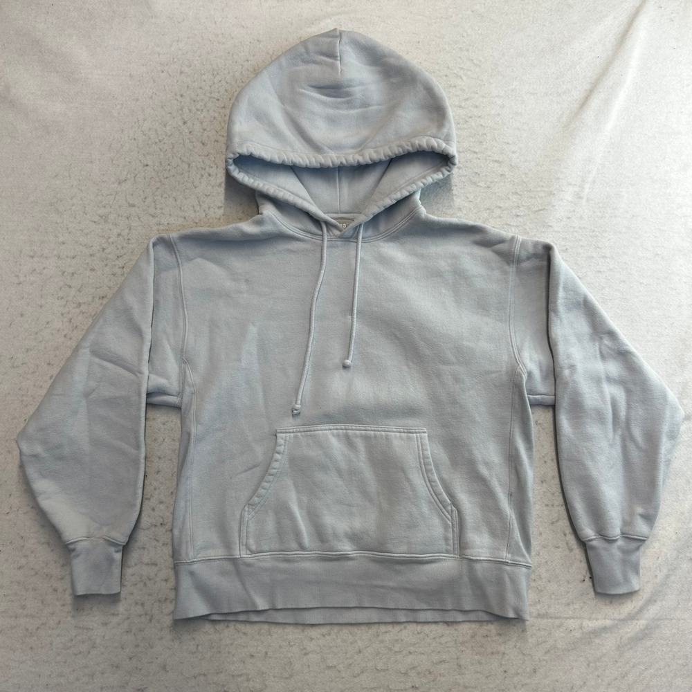 Tna CozyAF Fleece Hoodie Womens Size 1 Light Blue Pullover Kangaroo Pocket